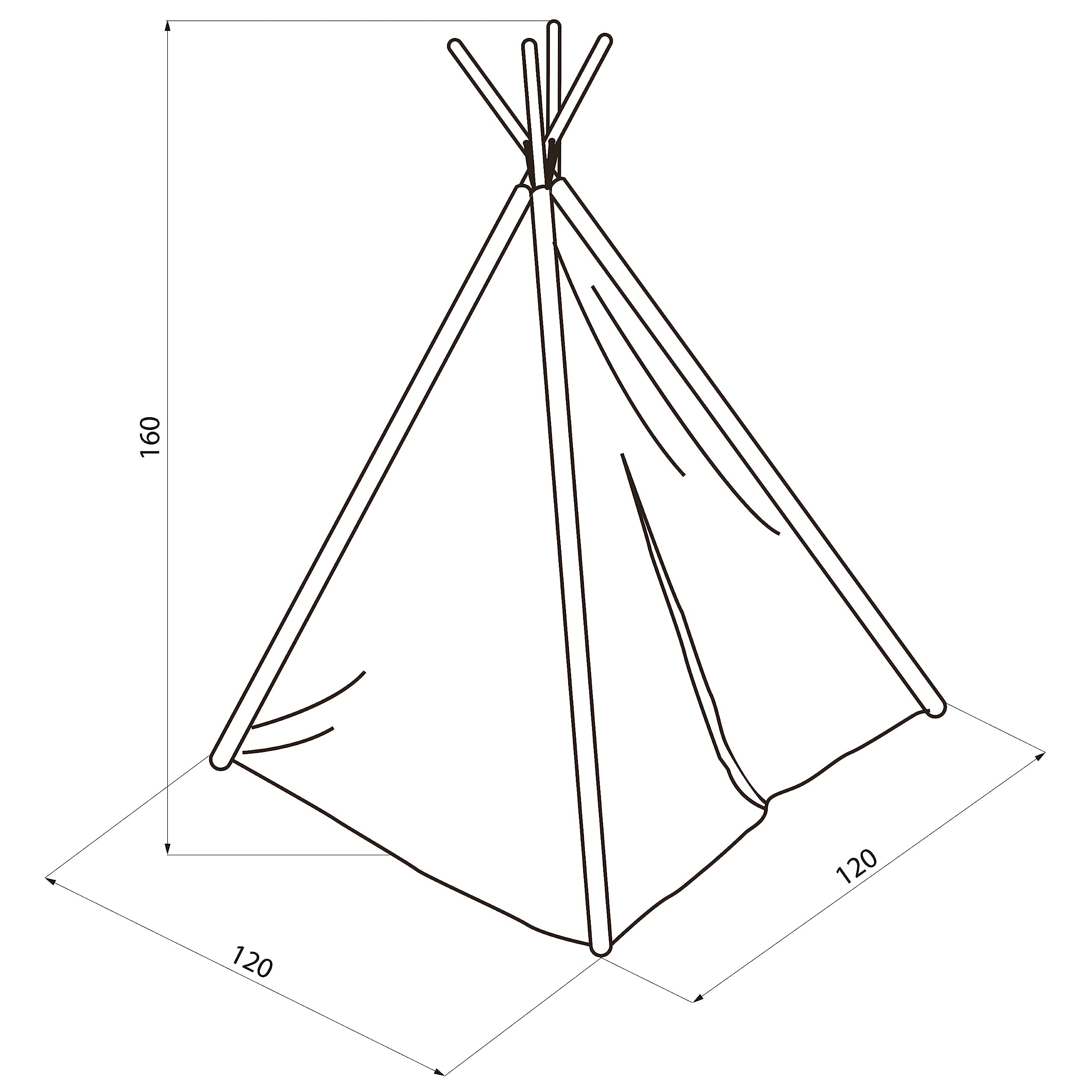 lemodo-sunny-tipizelt-kinder-120x120-cm-baumwolle-weltkarte image 7