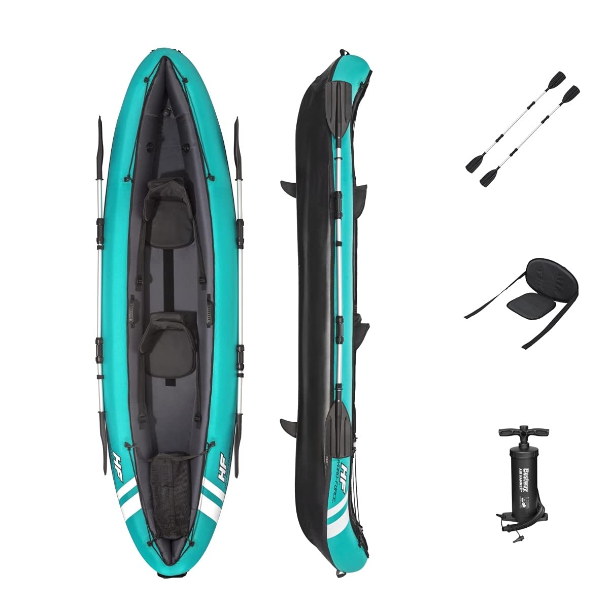 bestway-hydroforce-ventura-kajak-2-personen-set-330x86-cm-mit-paddel-und-pumpe image 1