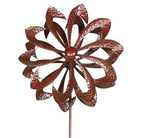 linder-exclusiv-lex-doppel-windrad-xl-62-cm-antik-kupfer-metall image 3