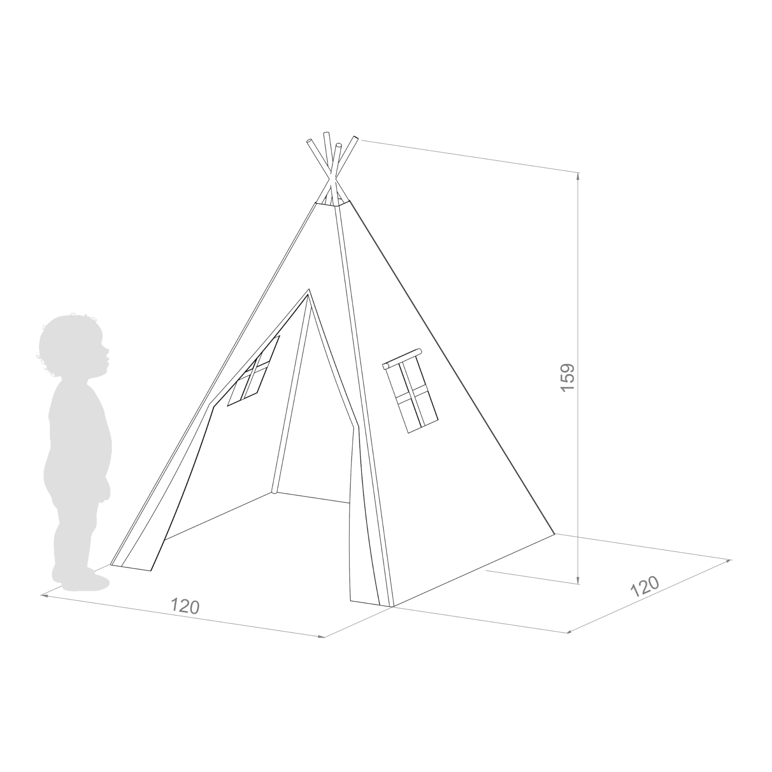 sunny-alba-tipizelt-baumwolle-creme-120x120x160cm-f-r-kinder image 4
