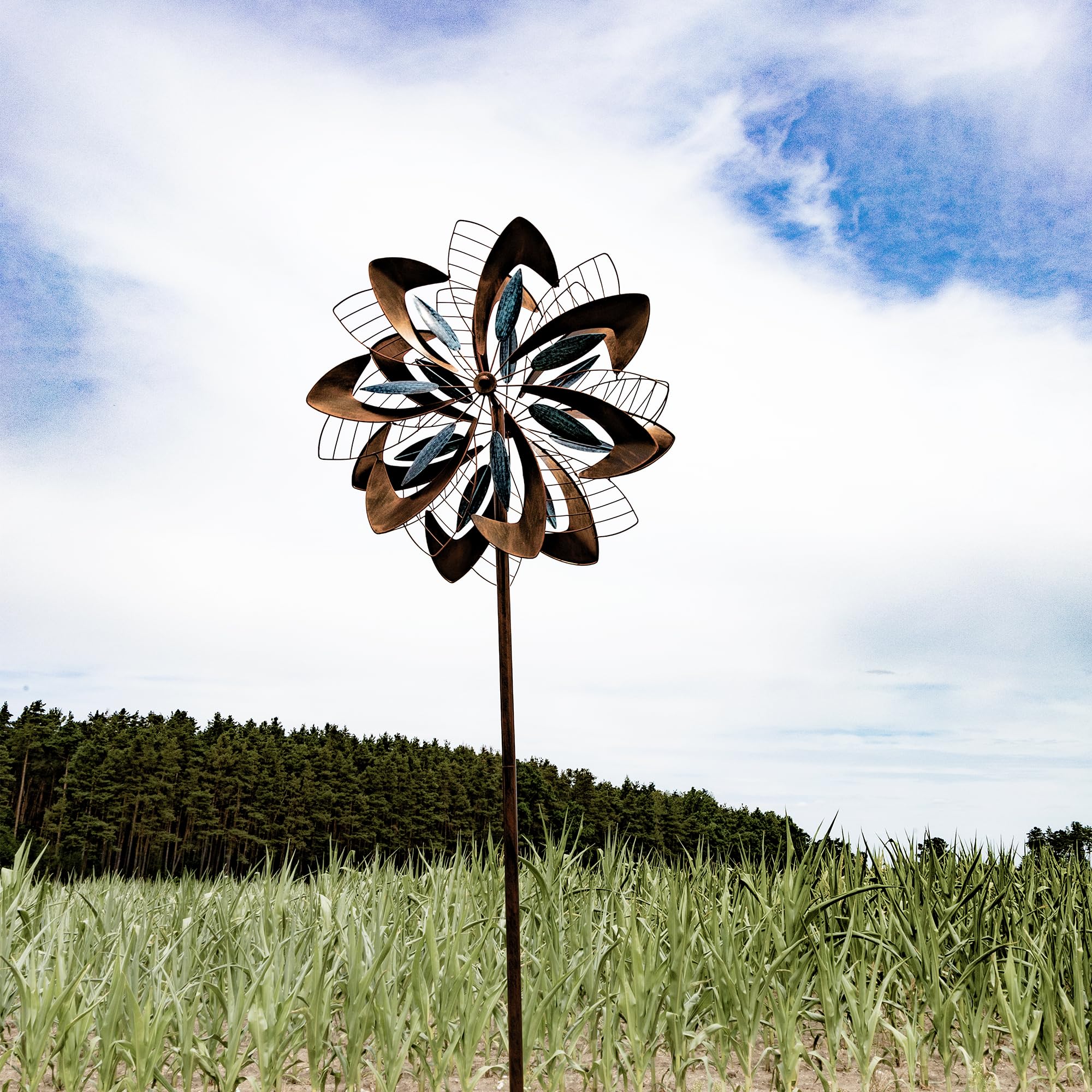 lemodo-windrad-dandelion-kupferoptik-213-cm-gartenstecker image 7