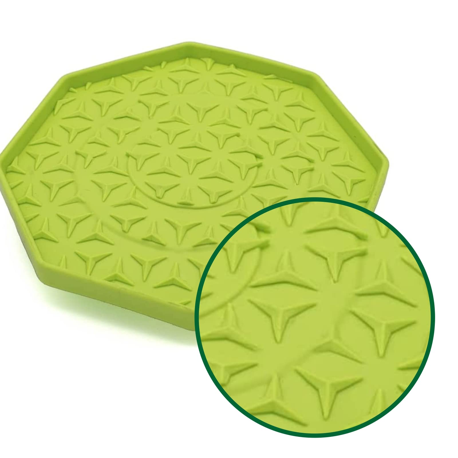 lemodo-ladi-mat-leckmatte-hund-katze-hellgr-n-8-eckig-25-cm-silikon-mit-wobbler- image 2