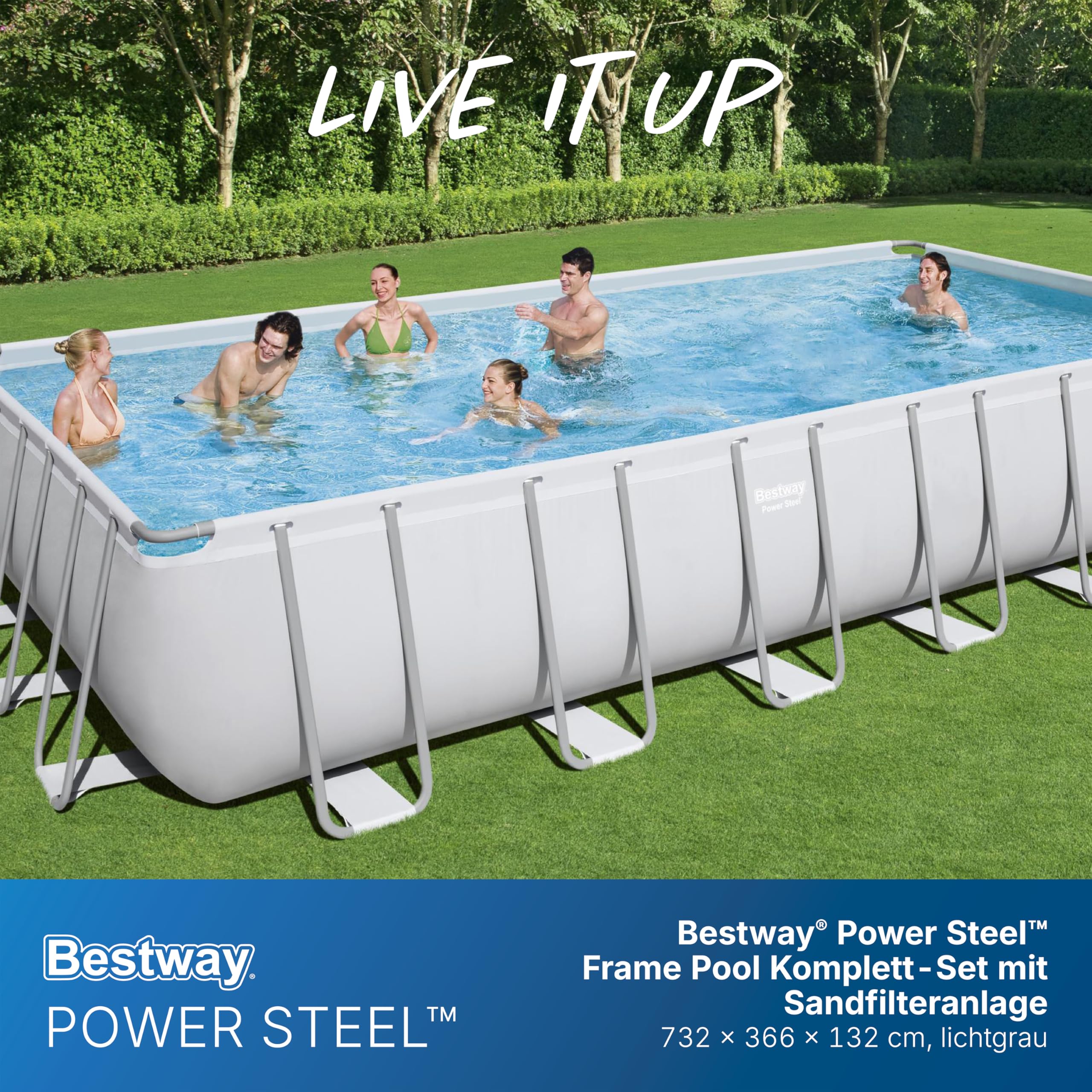 lemodo-bestway-power-steel-aufstellpool-komplett-set-eckig-732-x-366-x-132-cm-gr image 3