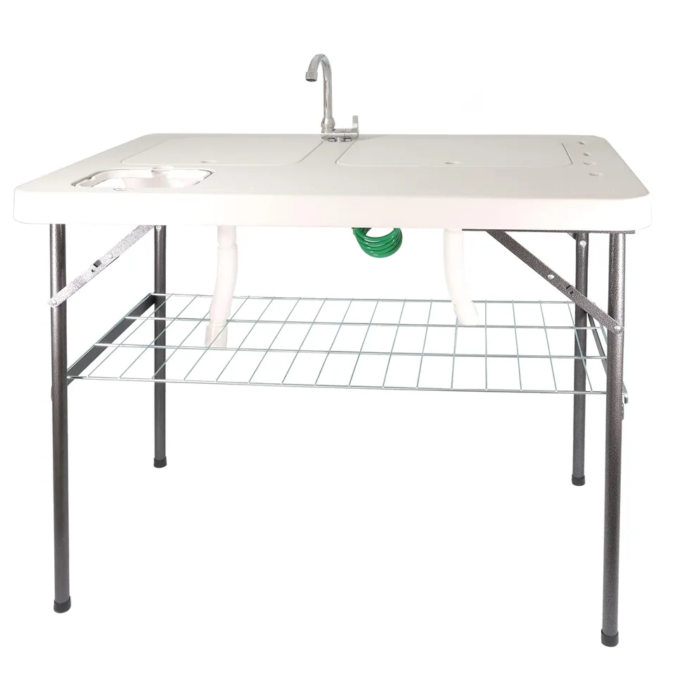 lemodo-klappbarer-filetiertisch-outdoor-sp-le-mit-2-becken image 1
