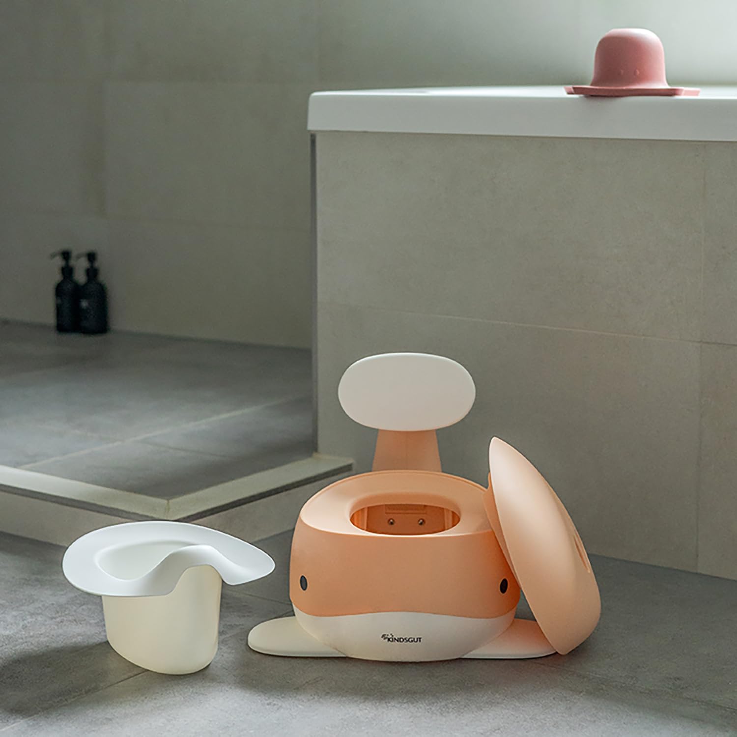 kindsgut-kinder-t-pfchen-wal-design-peach-mit-deckel-und-einsatz image 4