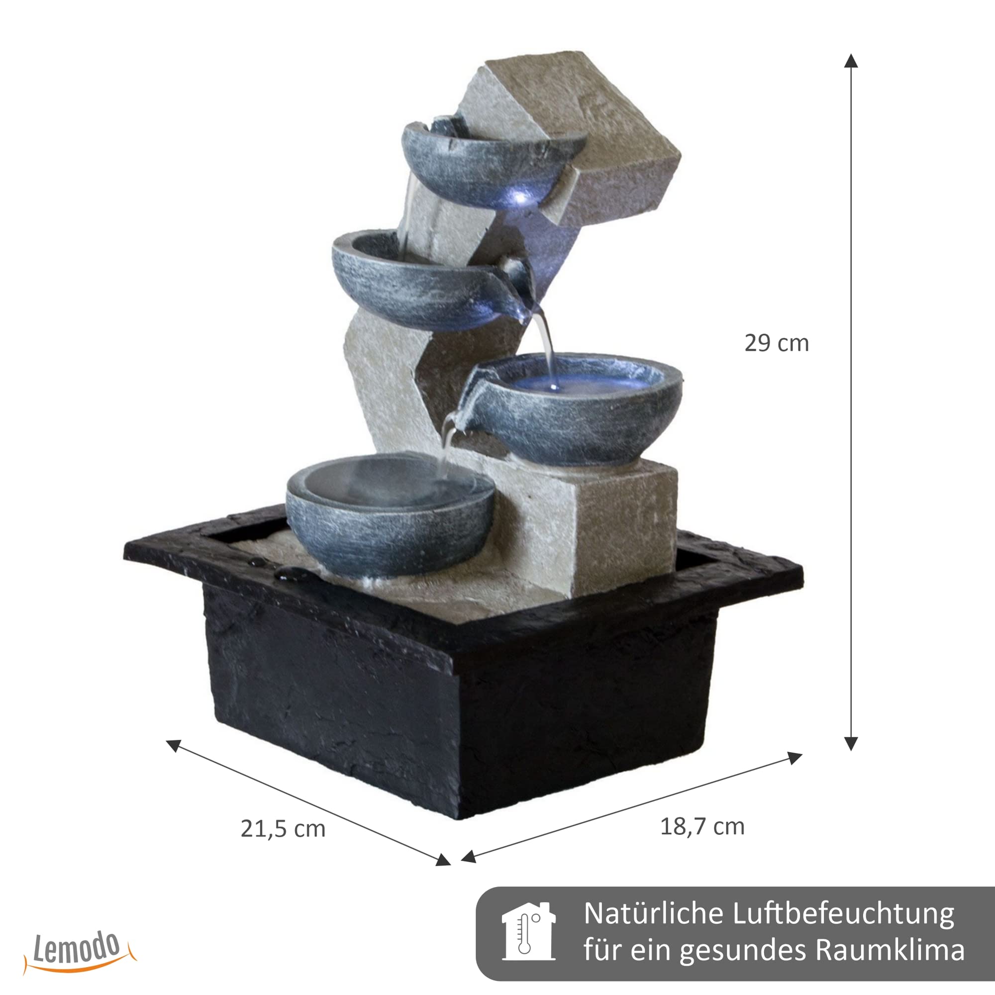lemodo-zimmerbrunnen-beton-optik-mit-led-tischbrunnen image 3
