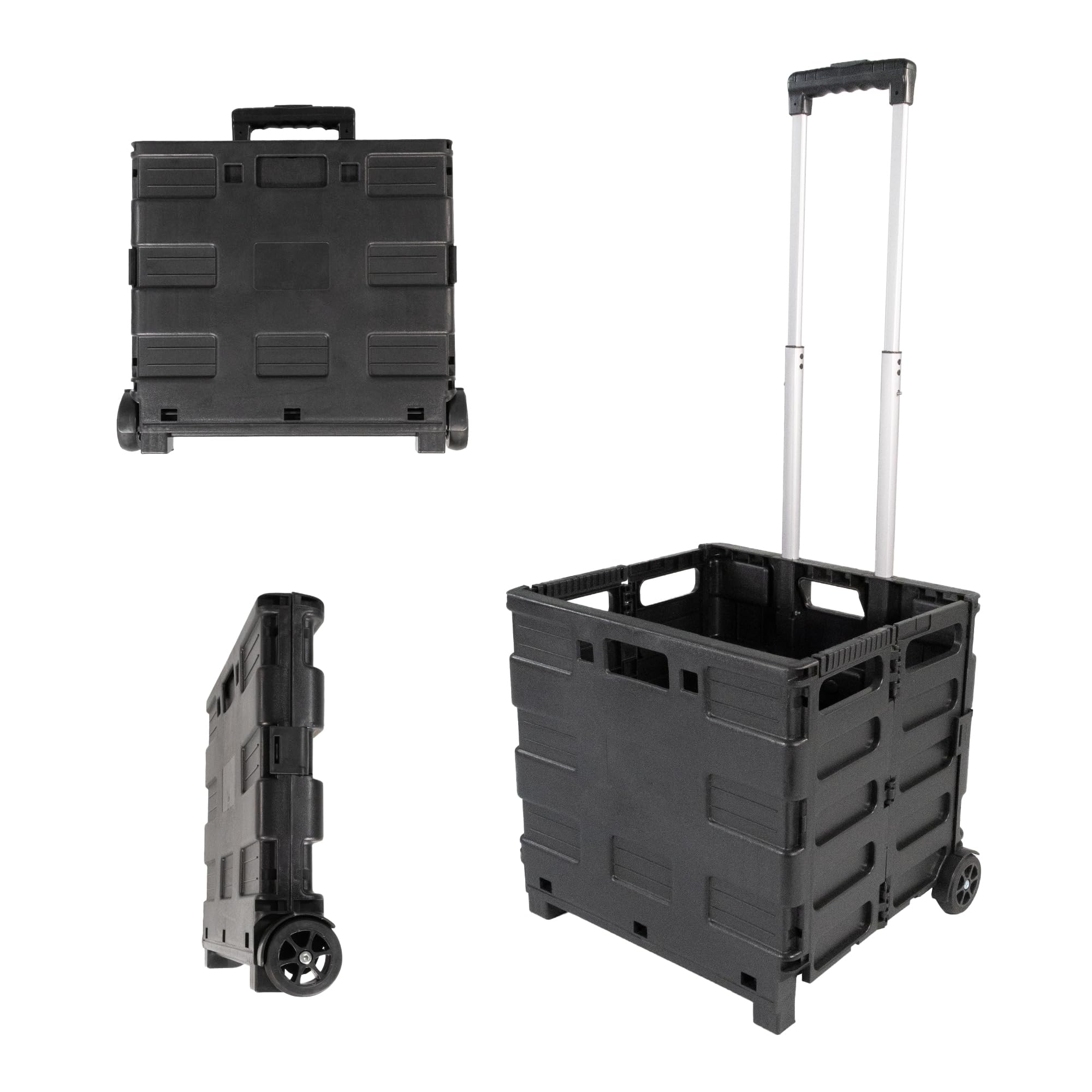lemodo-einkaufstrolley-klappbar-35-kg-transporttrolley-schwarz image 1