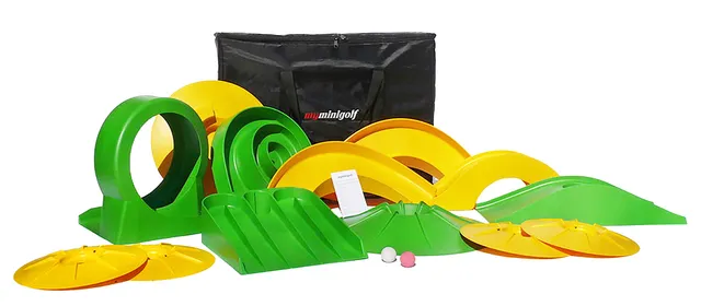 lemodo-minigolf-spielset-komplettset-13-hindernisse-mit-2-b-llen image 1