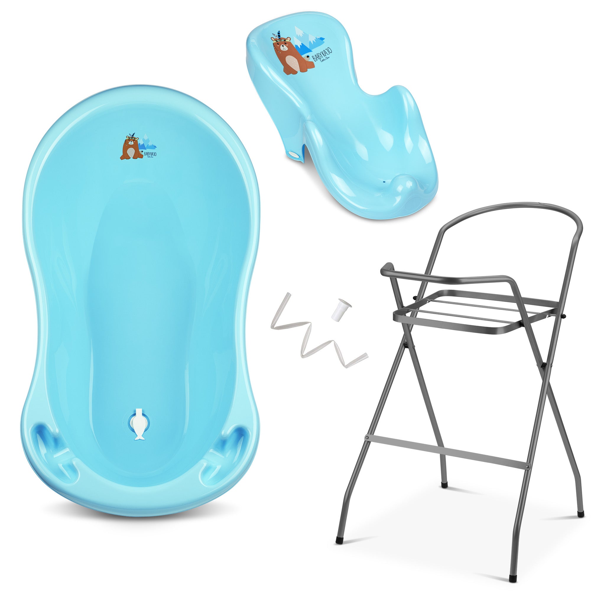babykajo-babybadewanne-mit-gestell-4-teiliges-badeset-86-cm image 2