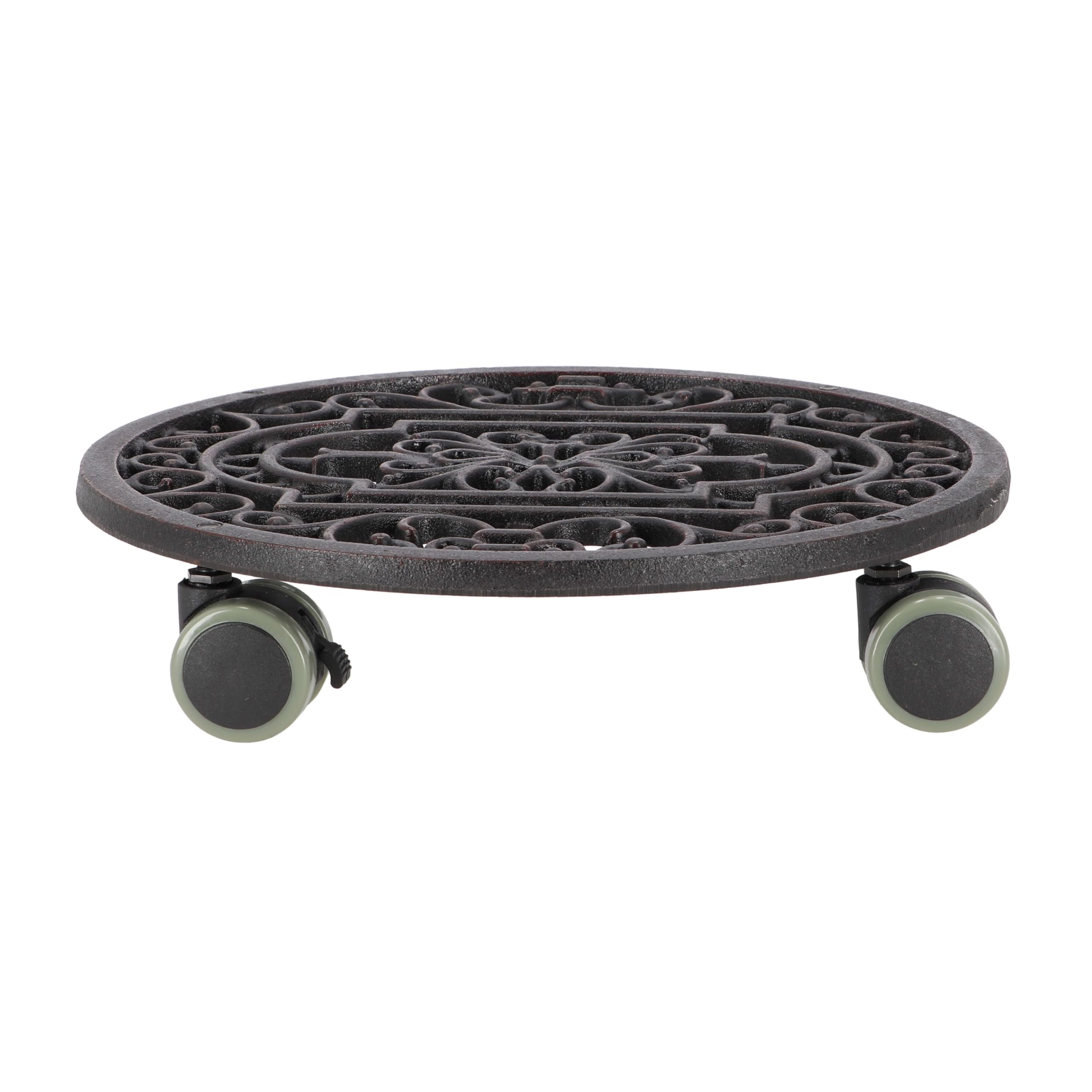 esschert-design-tg21-antik-pflanzentrolley-rund-28-cm image 1