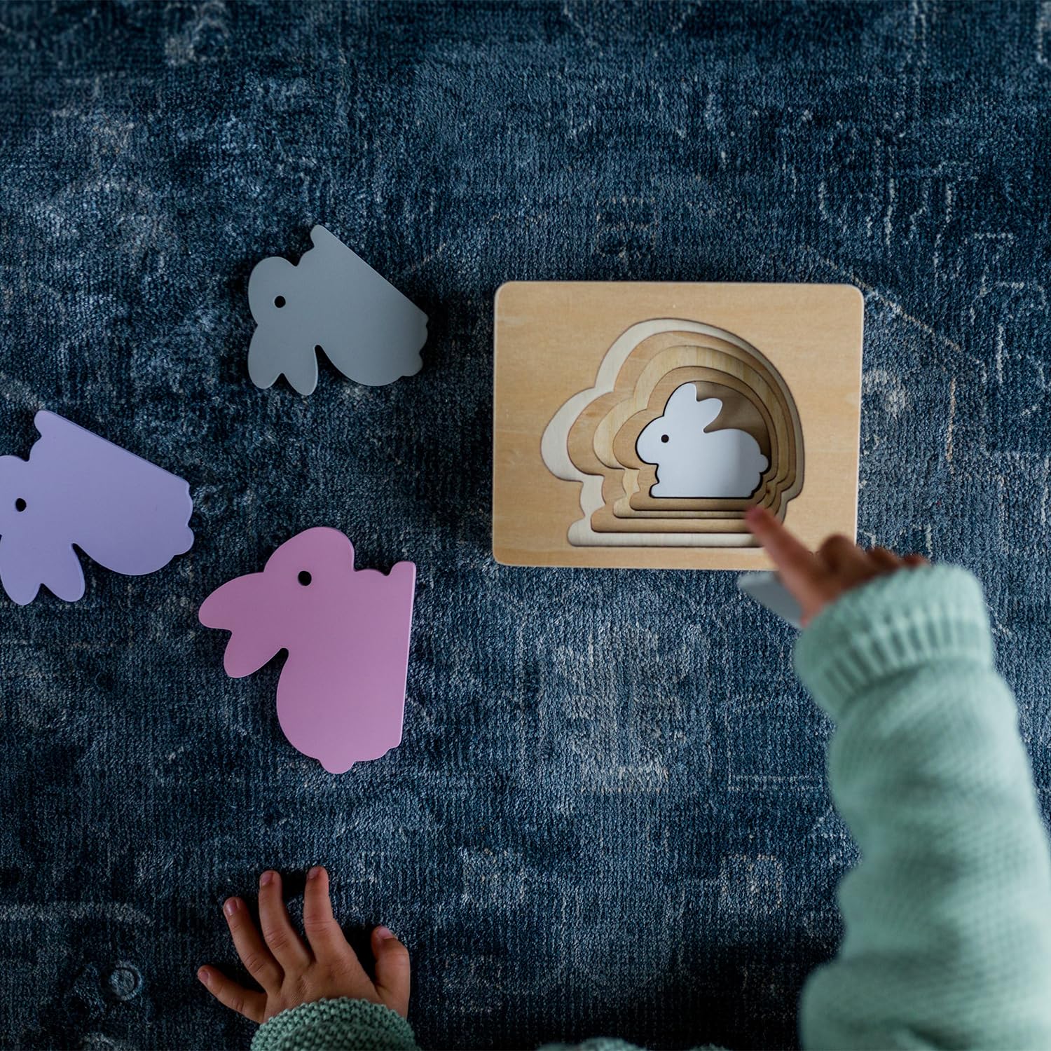 kindsgut-tierpuzzle-hase-lagenpuzzle-aus-holz-5-teile image 3