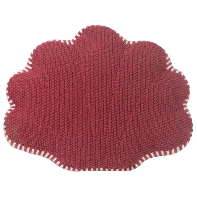kindsgut-kuscheltier-muschel-dunkelrot-baumwolle-gestrickt image 1