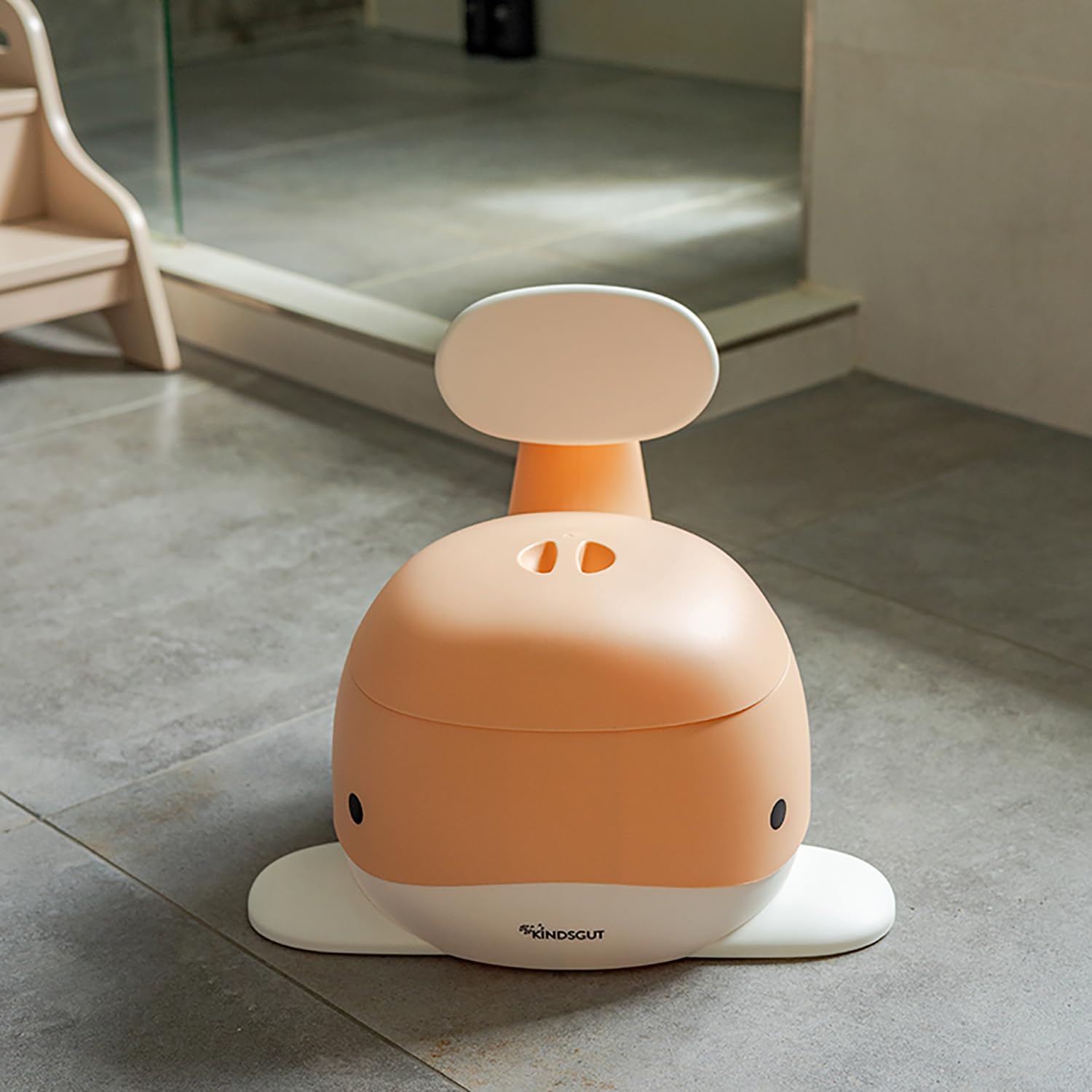 kindsgut-kinder-t-pfchen-wal-design-peach-mit-deckel-und-einsatz image 3
