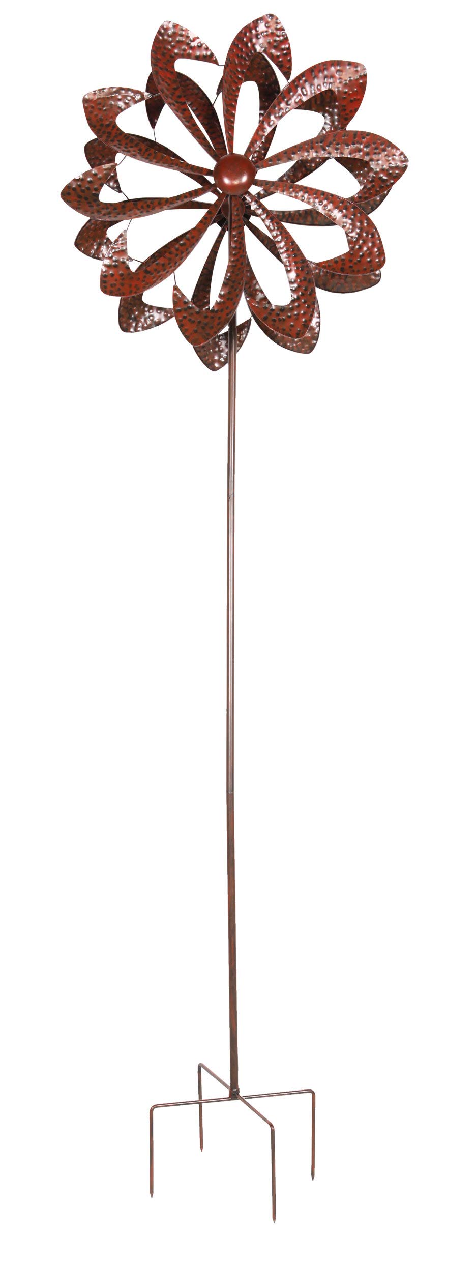 linder-exclusiv-lex-doppel-windrad-xl-62-cm-antik-kupfer-metall image 1
