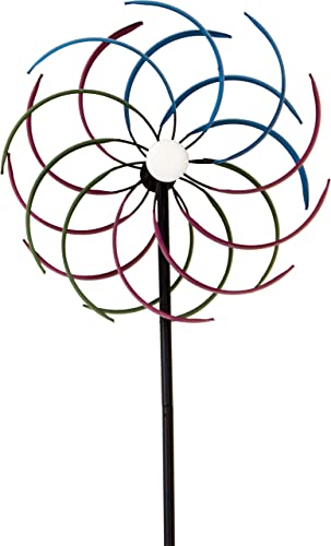 lemodo-nativ-windrad-garten-175-cm-metall-mit-2-windr-dern image 6