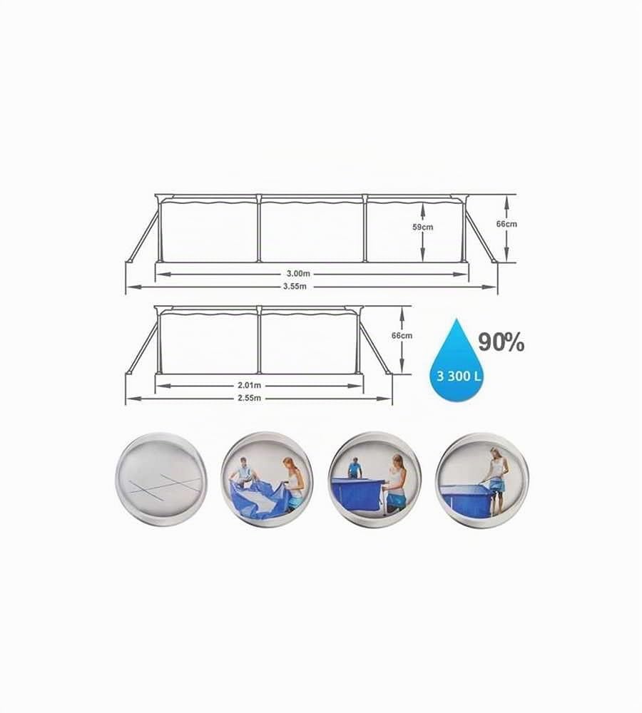 bestway-steel-pro-deluxe-splash-frame-pool-set-300x201x66-cm-mit-filterpumpe image 5