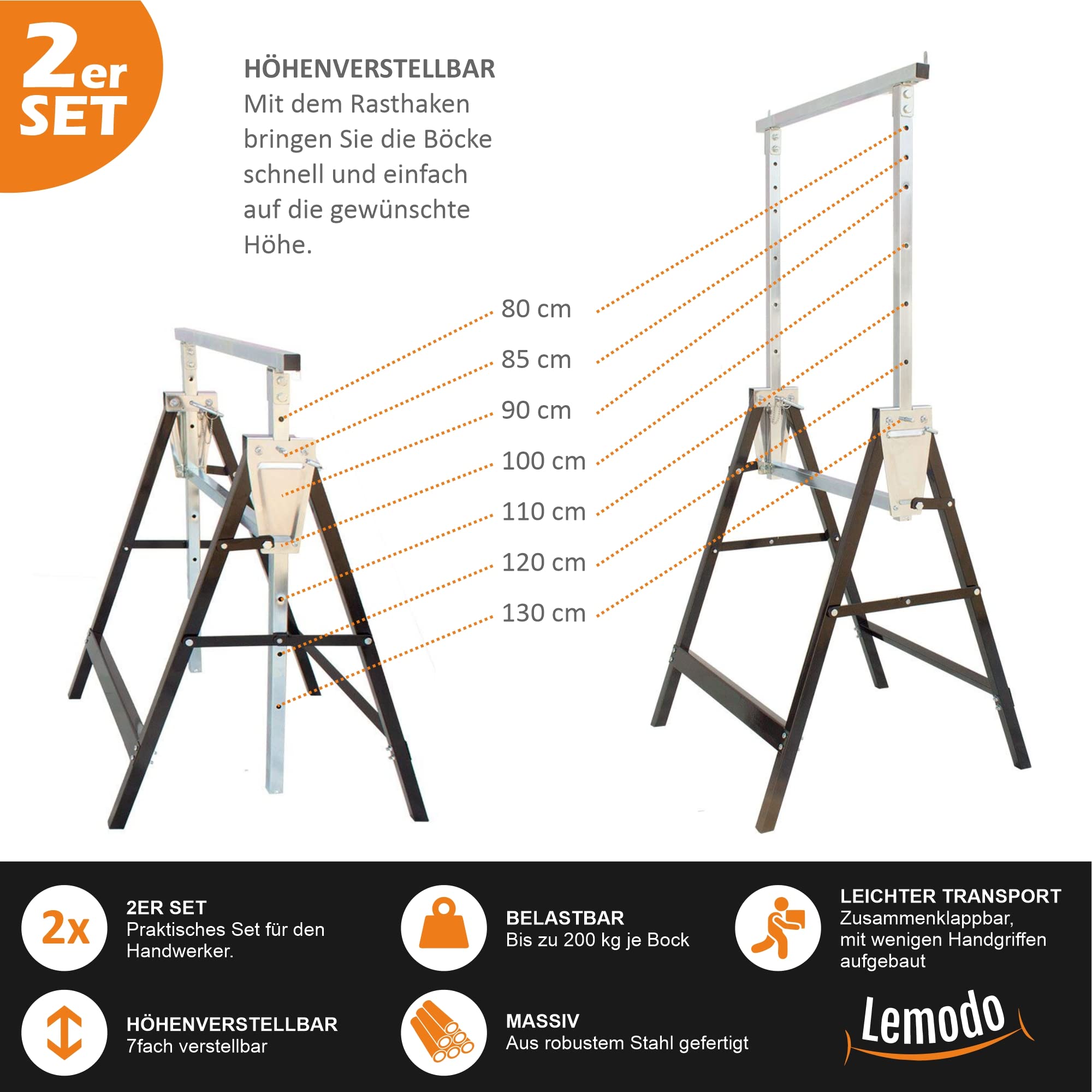 lemodo-arbeitsbock-2er-set-stahl-h-henverstellbar-80-130-cm-200-kg image 3