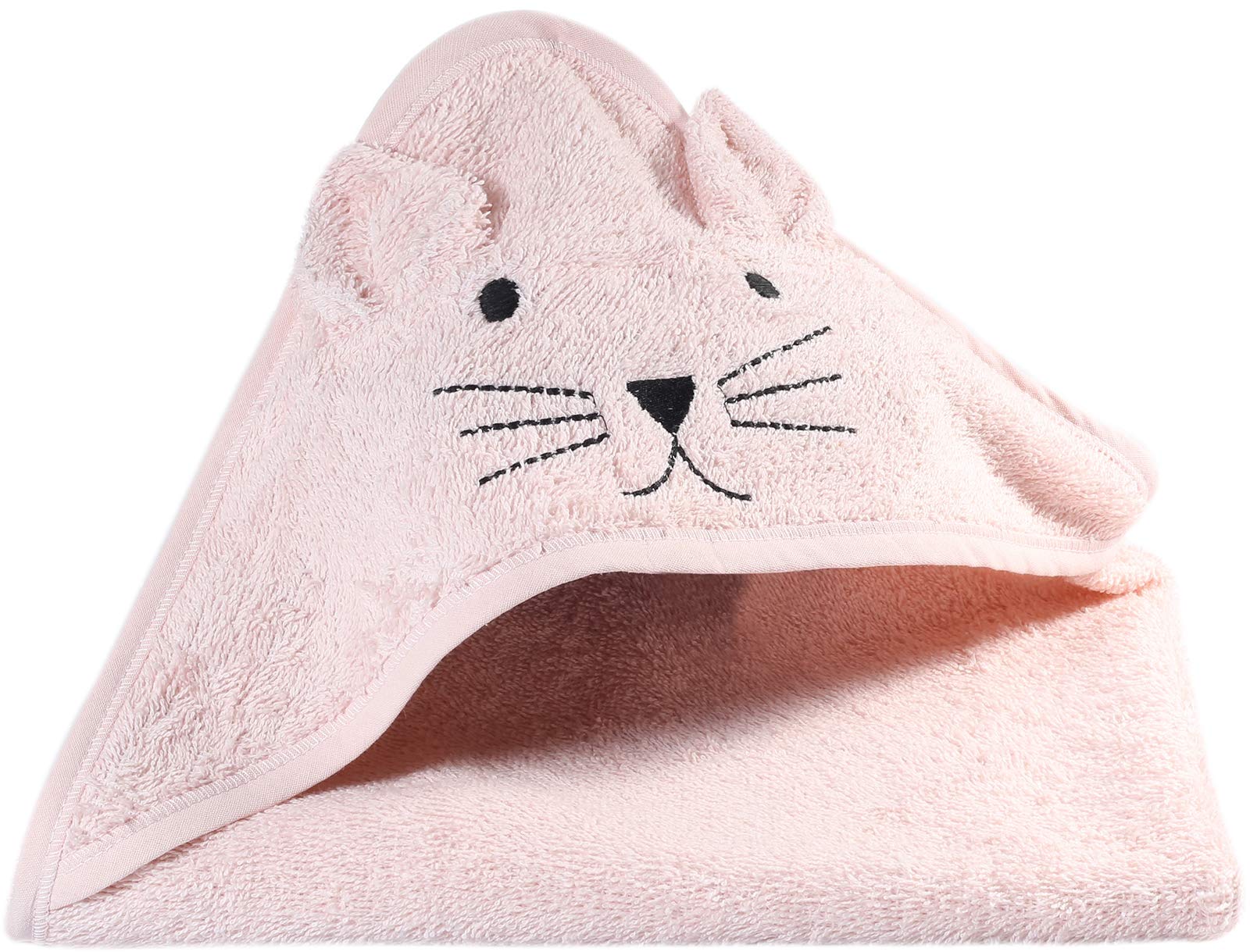 kindsgut-baby-kapuzenhandtuch-katze-rosa-75x75-cm-baumwolle image 7