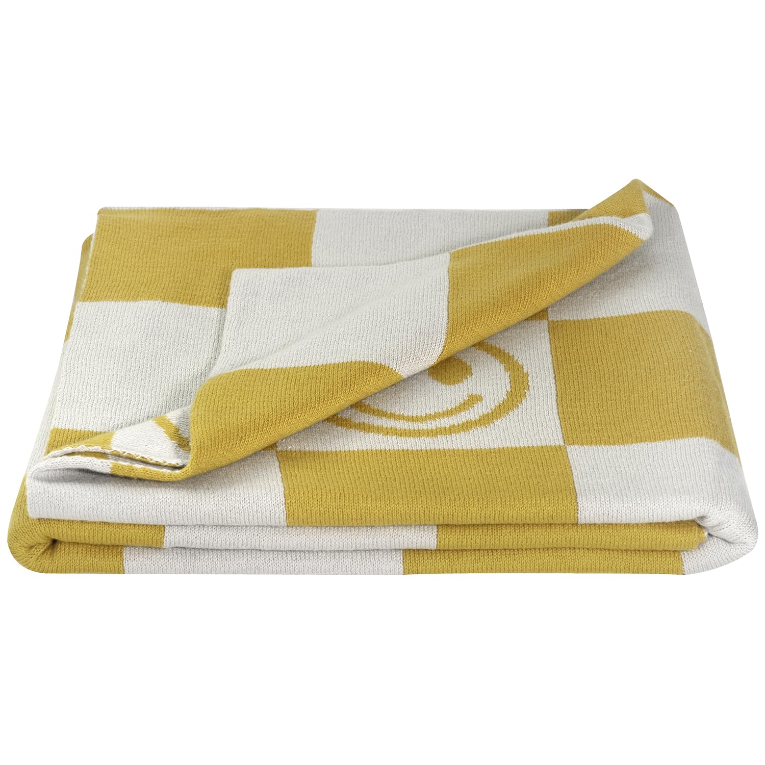 kindsgut-kinderdecke-baby-baumwolle-80x100cm-smiley-senf image 4
