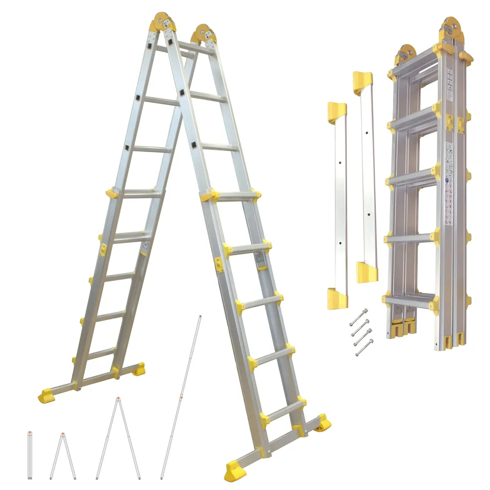 lemodo-mehrzweckleiter-4-teilig-alu-4-6-m-anlege-und-stehleiter-bis-150-kg image 1