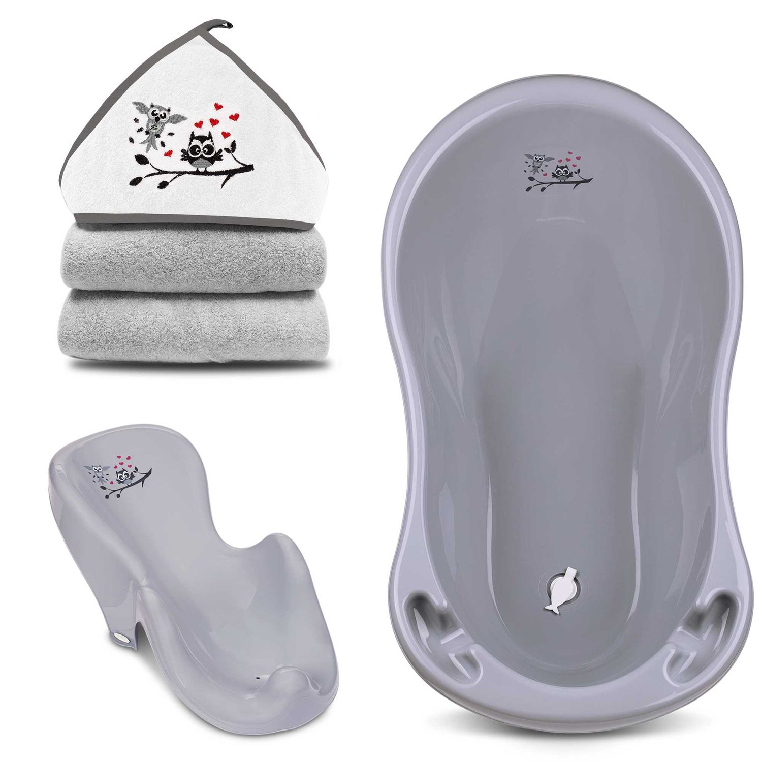 babykajo-babybadewanne-3er-set-wanne-86cm-badesitz-kapuzenhandtuch image 1