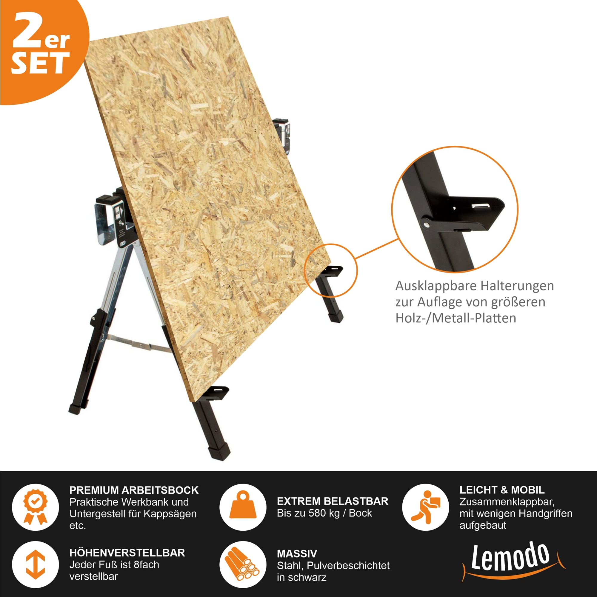 lemodo-arbeitsbock-h-henverstellbar-klappbar-2er-set-580-kg image 6