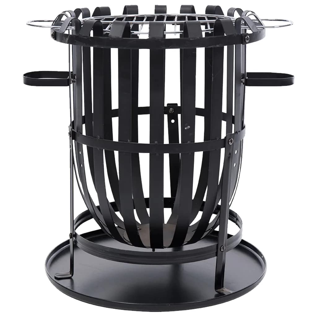 lemodo-redfire-vancouver-feuerkorb-gusseisen-40-x-40-x-56-cm-schwarz image 1