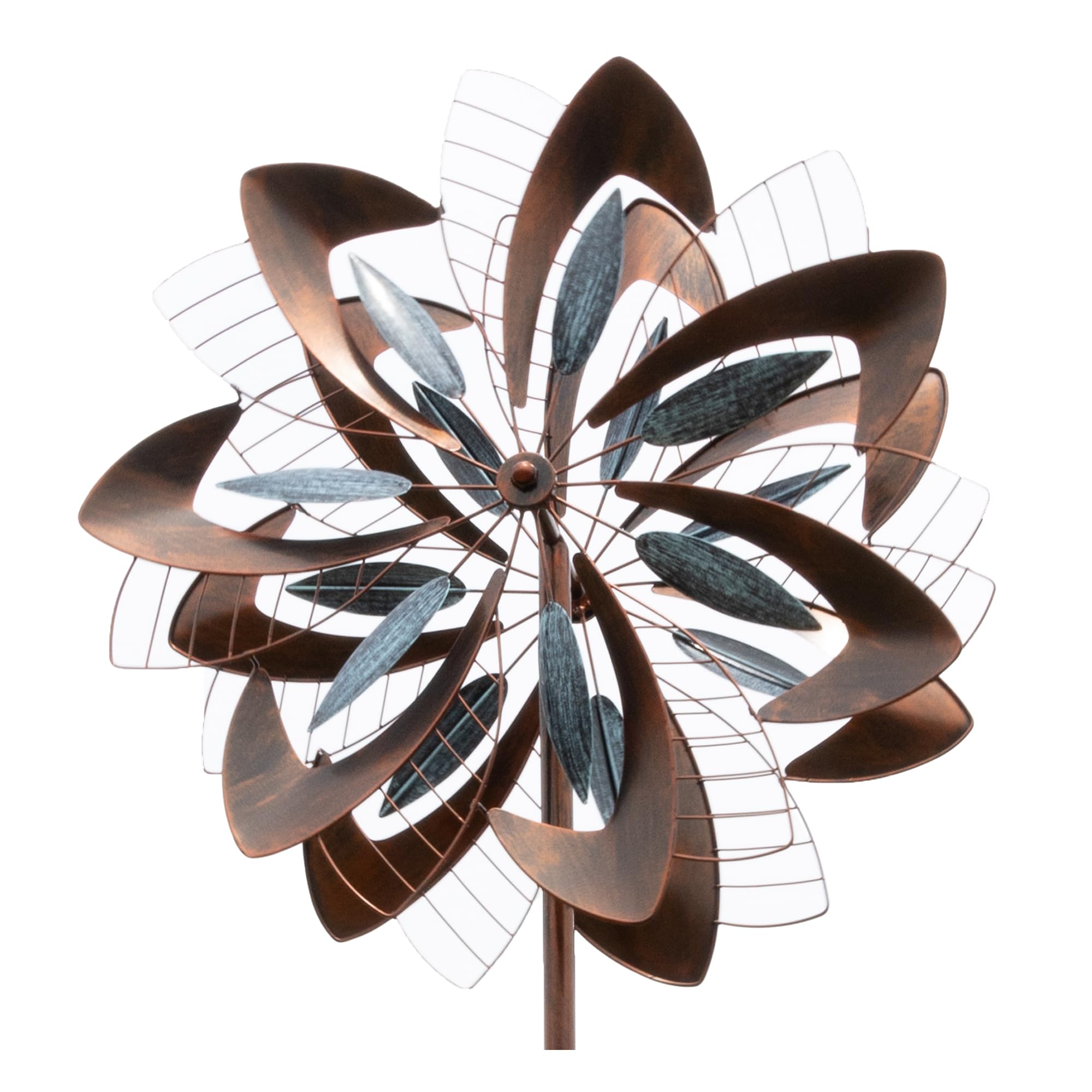 lemodo-windrad-dandelion-kupferoptik-213-cm-gartenstecker image 1