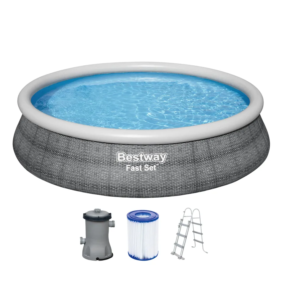 bestway-fast-set-pool-457x107-cm-rattan-komplett-set-mit-pumpe image 1