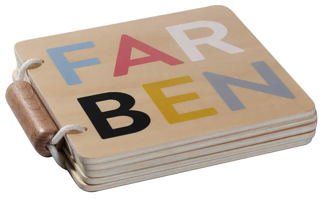 kindsgut-holzbuch-babybilderbuch-aus-holz-farben image 1