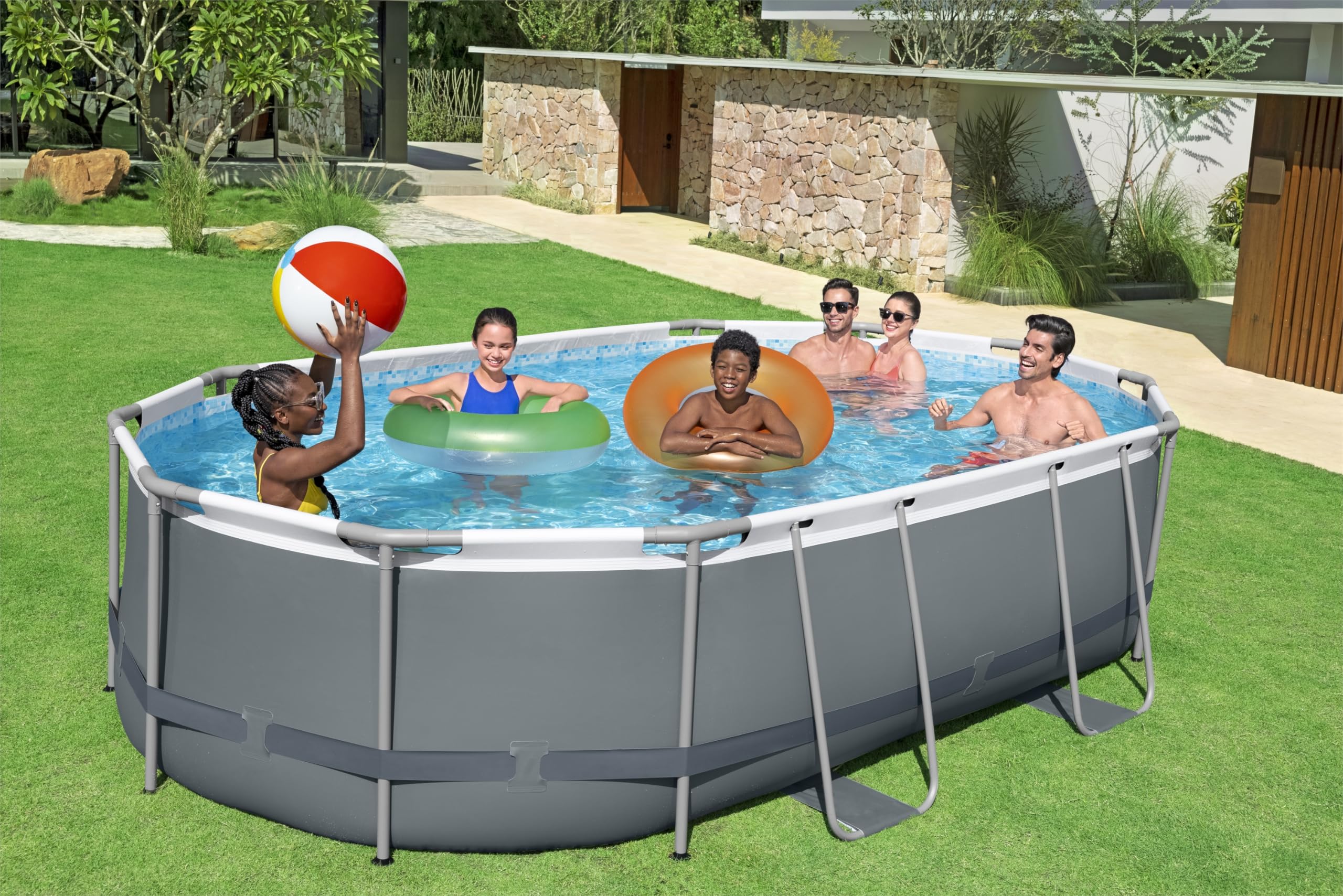 lemodo-bestway-power-steel-frame-pool-komplett-set-488x305x107-cm-oval-grau image 2