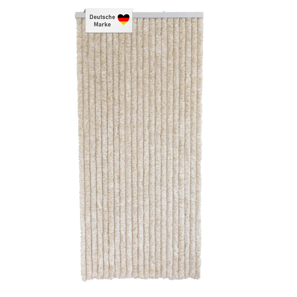 lemodo-flauschvorhang-t-rvorhang-wohnwagen-90x200-cm-beige-wei image 1
