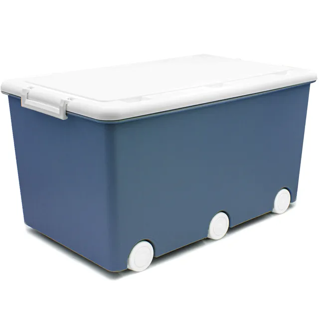 babykajo-aufbewahrungsbox-mit-deckel-und-rollen-50l image 1