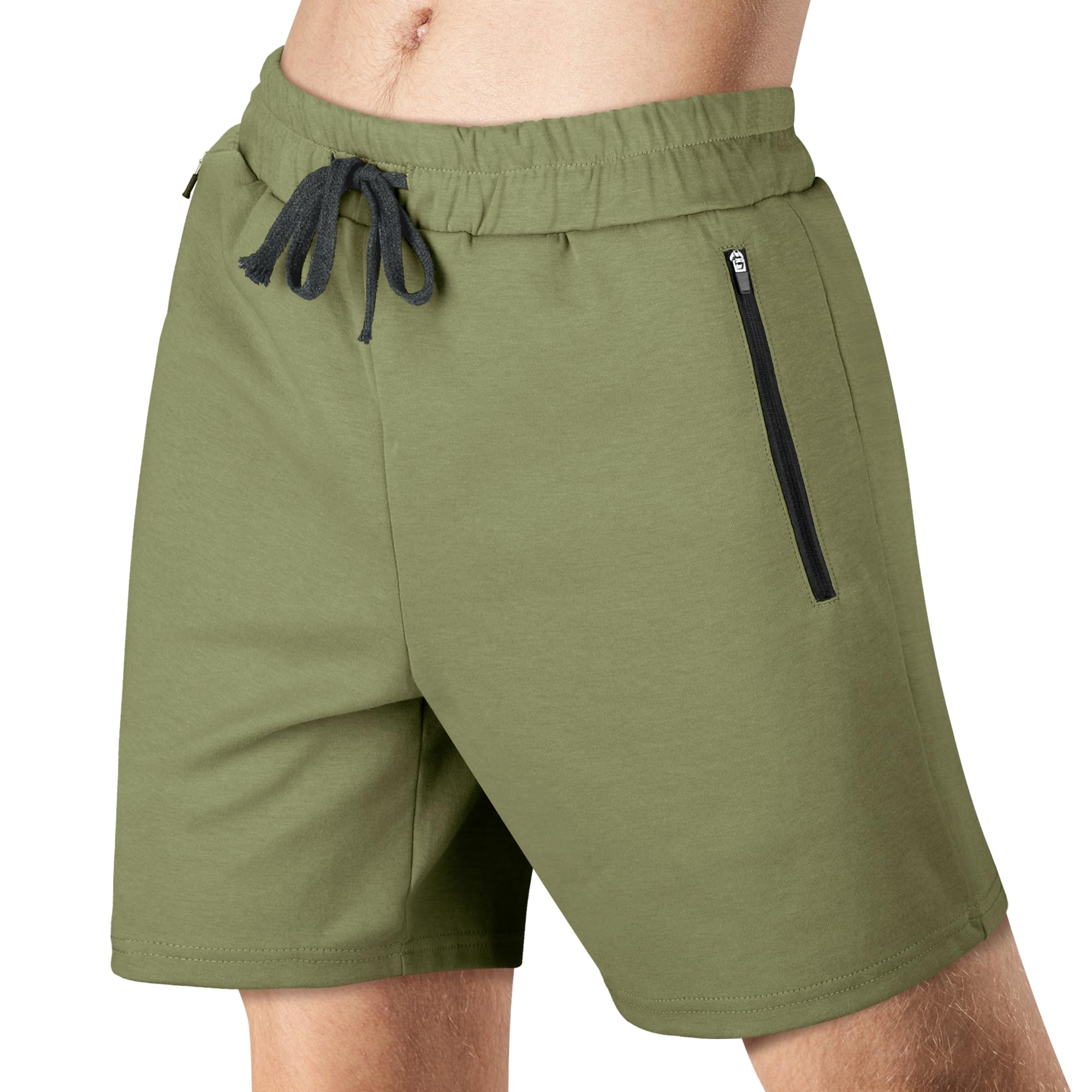 big-elephant-herren-baumwoll-shorts-mit-kordelzug-sportshorts-mit-taschen image 2
