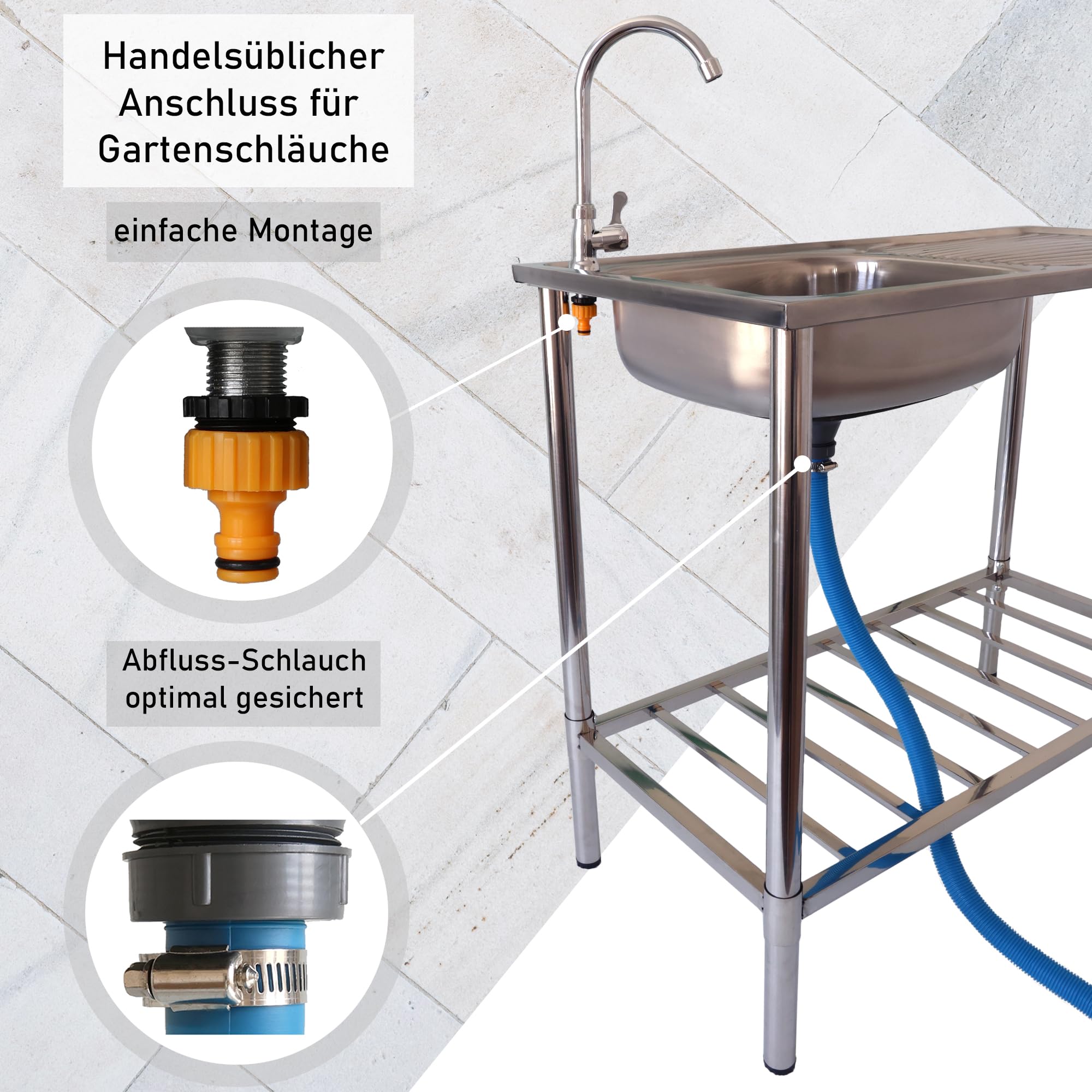 lemodo-outdoor-spule-edelstahl-sputisch-mit-wasserhahn-und-siebeinsatz image 4