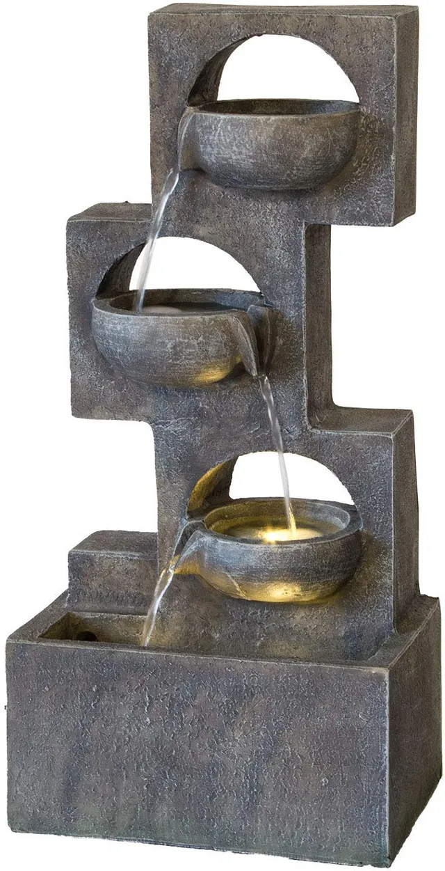 lemodo-nativ-zimmerbrunnen-eckig-mit-led-beleuchtung-und-pumpe image 1