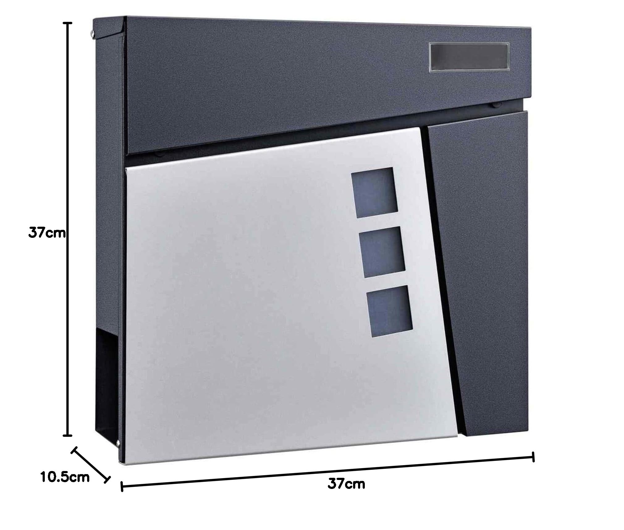 lemodo-2643-briefkasten-mit-zeitungsfach-verzinkt-pulverbeschichtet-37x37x10-5-c image 3