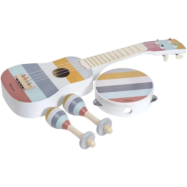 kindsgut-musikinstrumente-kinder-holz-4-teilig-streifen image 1