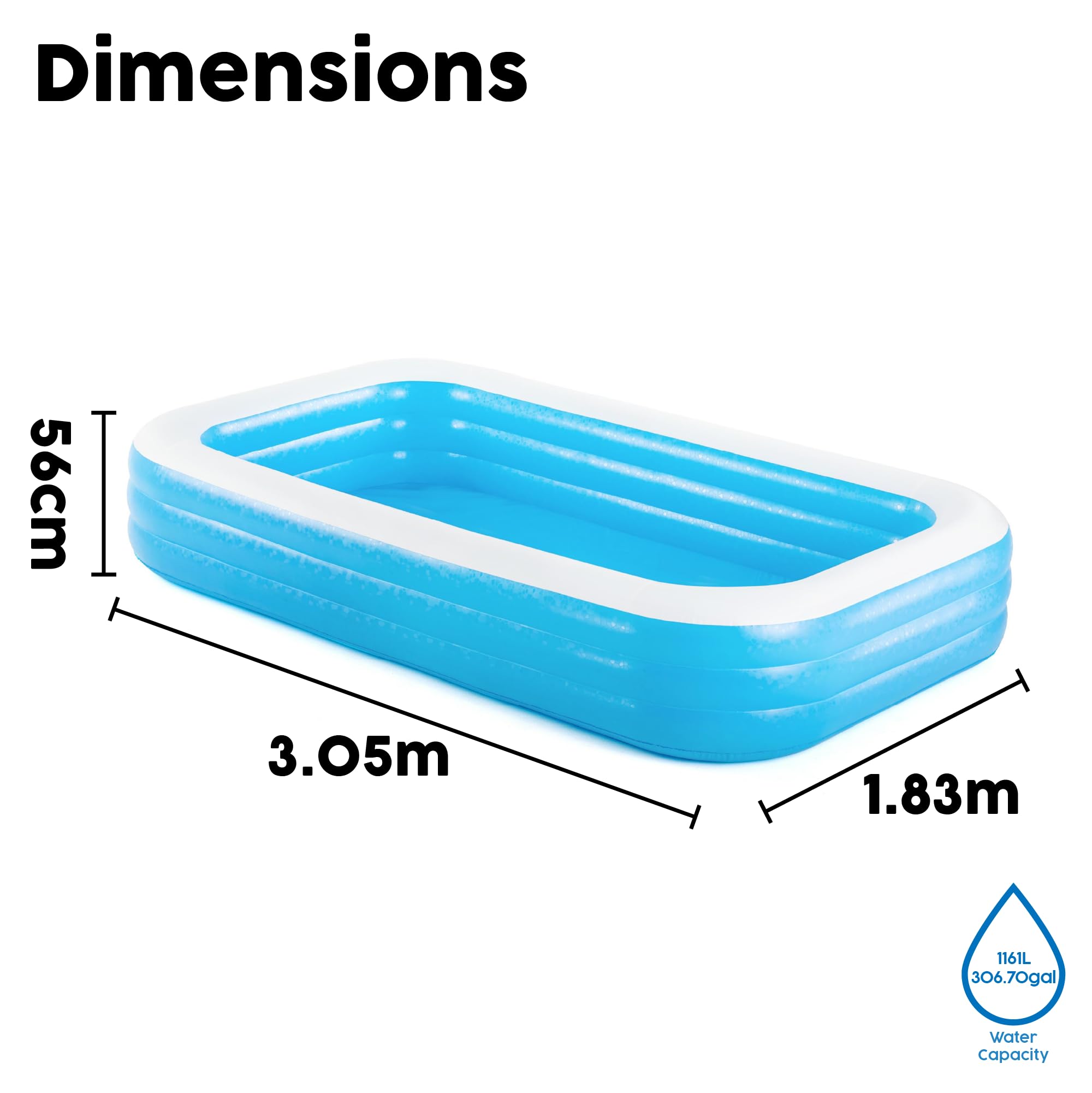 bestway-family-pool-deluxe-planschbecken-305x183x56-cm-1161-l-bunt image 7