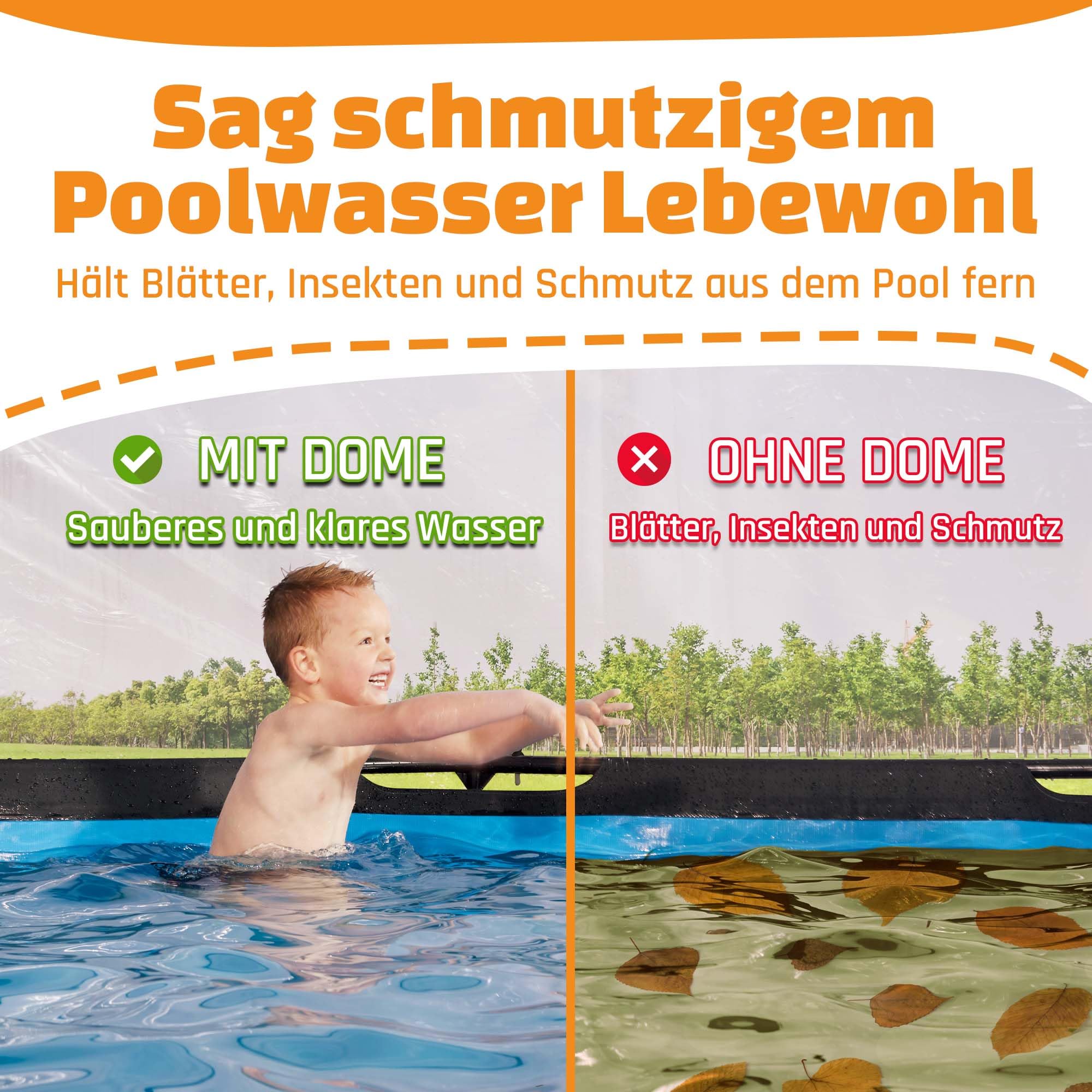 lemodo-exit-toys-eco-pool-dome-eco-244-cm-transparent-faltbar image 3