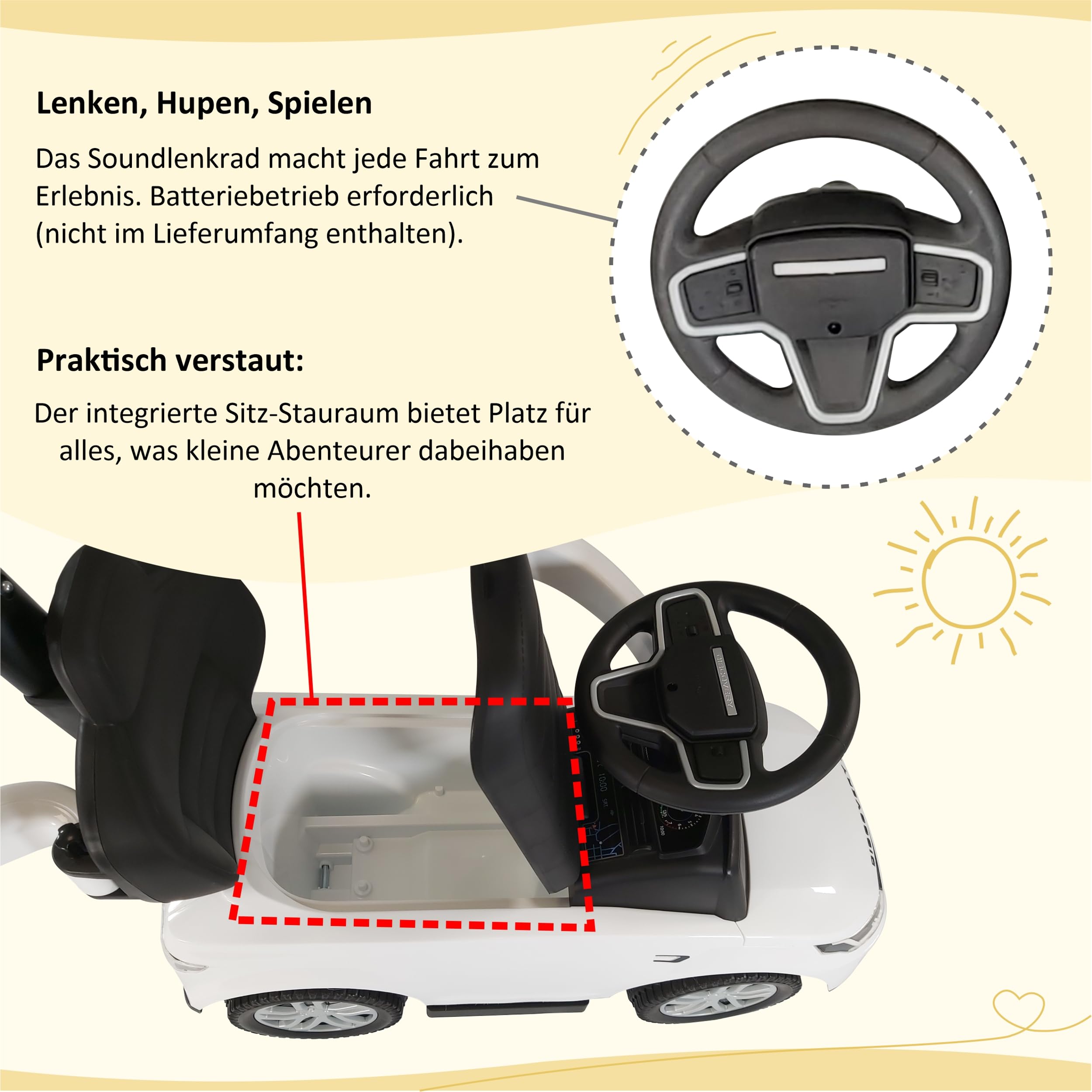 lemodo-land-rover-discovery-rutschauto-ab-1-jahr-wei-mit-schiebestange image 7
