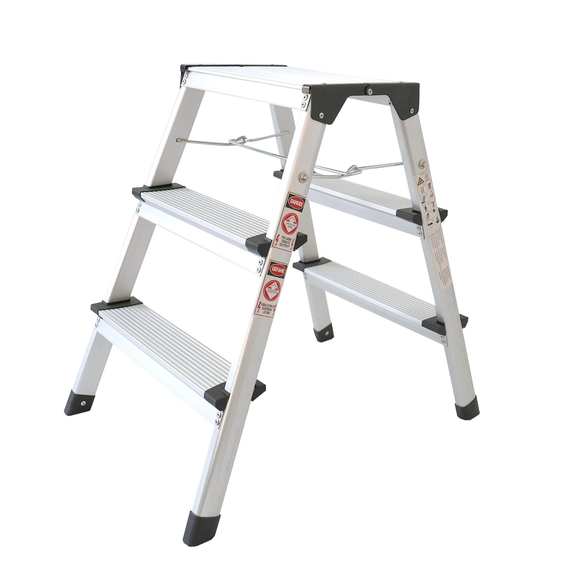 lemodo-alu-trittleiter-zusammenklappbar-2-stufen-41-cm-h-he-bis-150-kg image 6