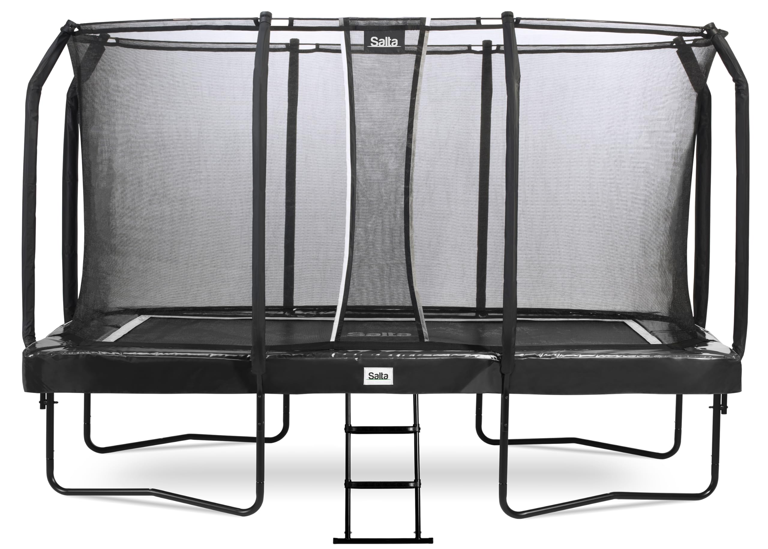 lemodo-salta-first-class-trampolin-366x214-cm-schwarz-mit-netz-leiter image 1