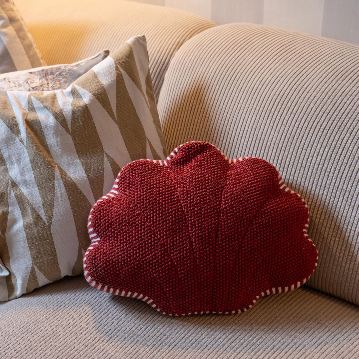 kindsgut-kuscheltier-muschel-dunkelrot-baumwolle-gestrickt image 3