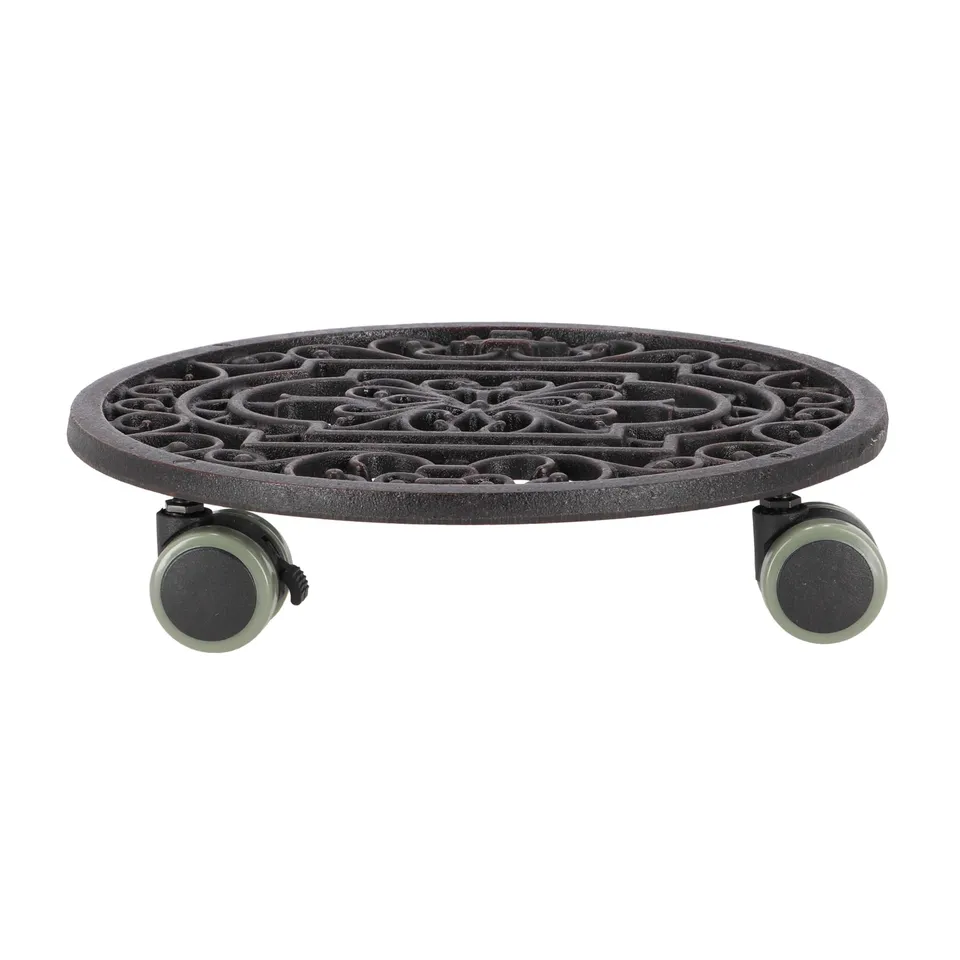 esschert-design-tg21-antik-pflanzentrolley-rund-28-cm image 1