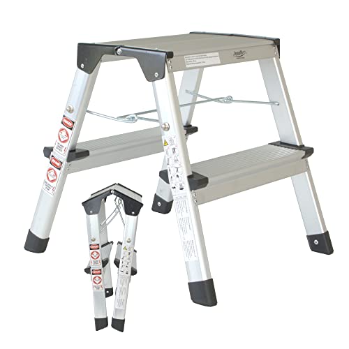lemodo-alu-trittleiter-zusammenklappbar-2-stufen-41-cm-h-he-bis-150-kg image 8