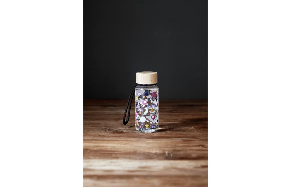 kindsgut-kinder-trinkflasche-tritan-400-ml-mit-bambusdeckel-weltraum image 3