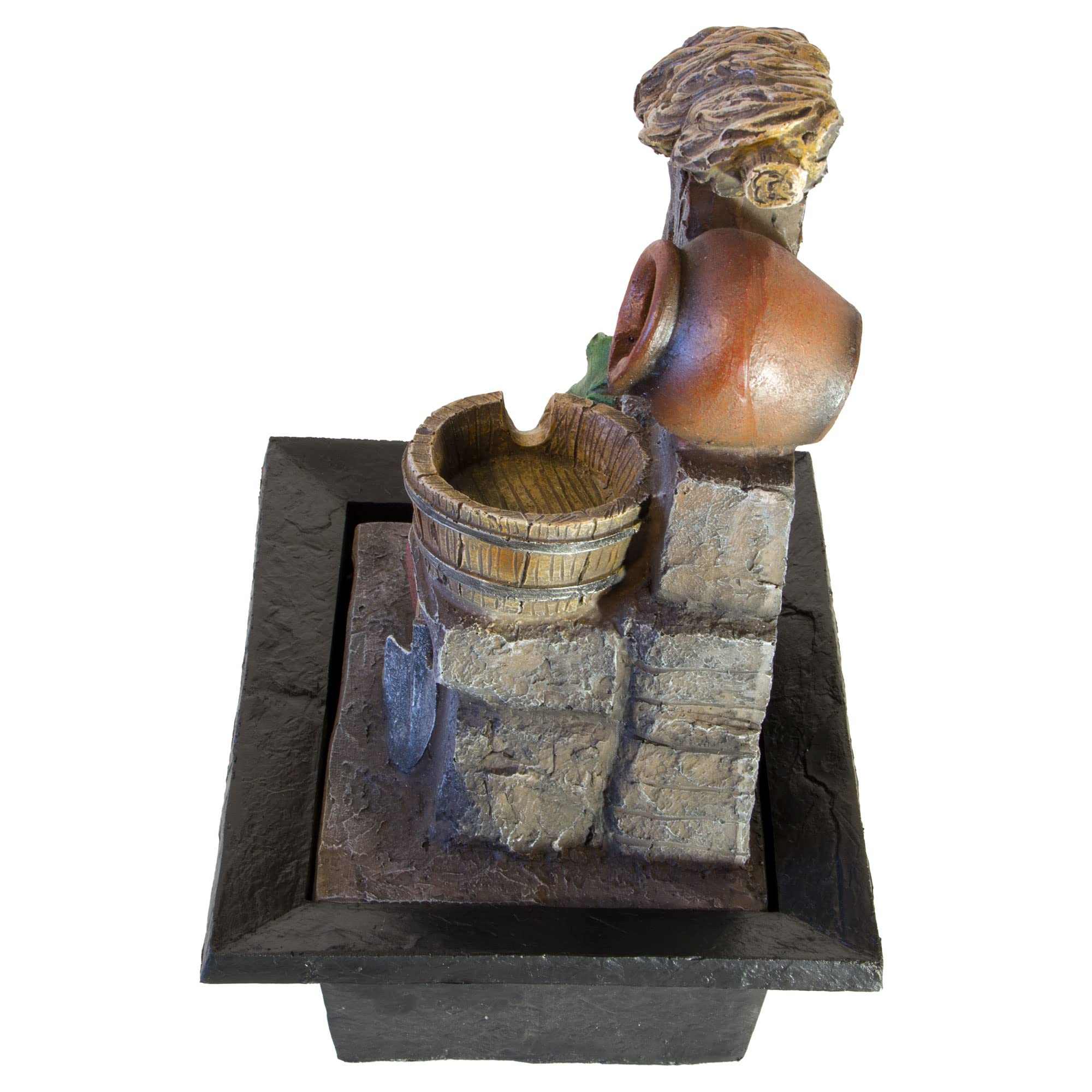 lemodo-nativ-zimmerbrunnen-toskana-tischbrunnen-mit-led-beleuchtung-grau image 7