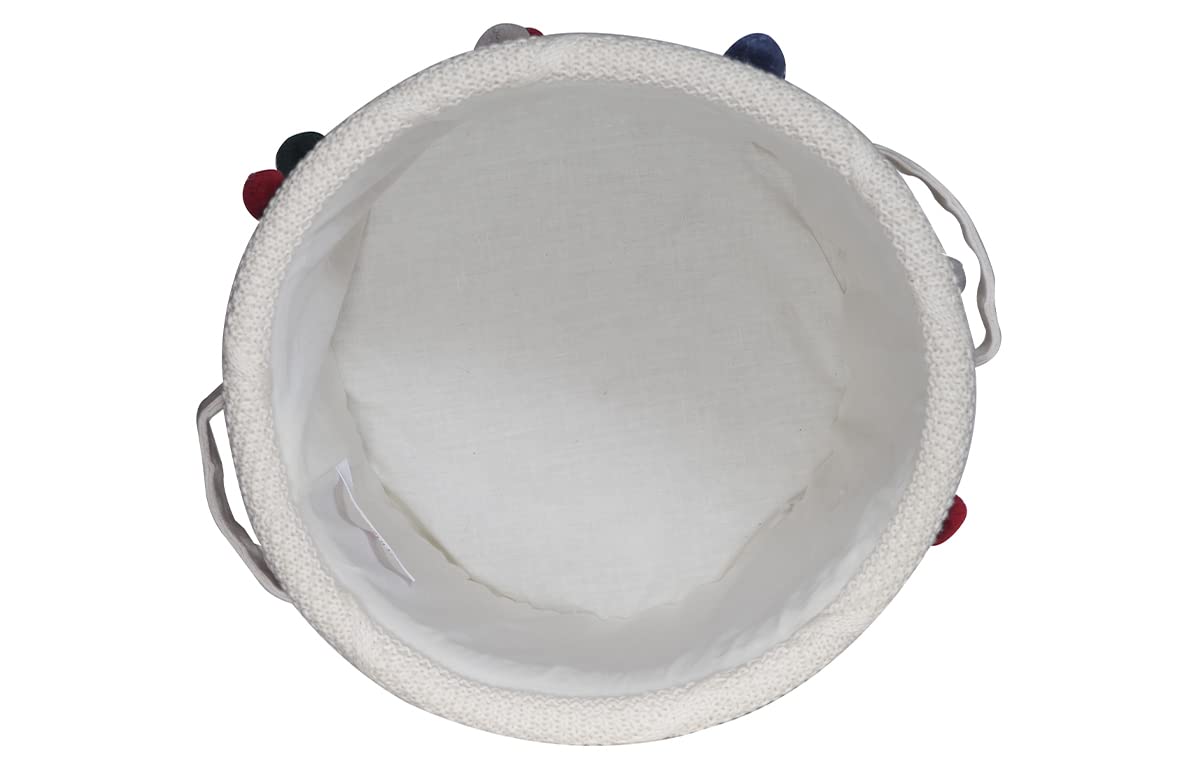 kindsgut-aufbewahrungskorb-baumwolle-mit-pompons-creme-30-x-30-x-35-cm image 7