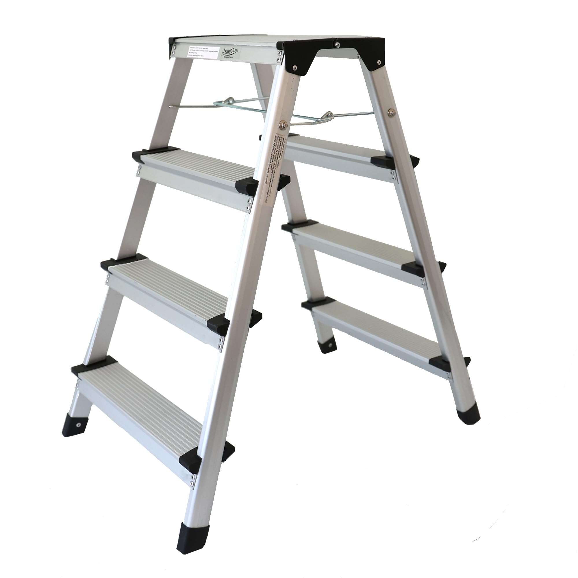 lemodo-alu-trittleiter-zusammenklappbar-2-stufen-41-cm-h-he-bis-150-kg image 7
